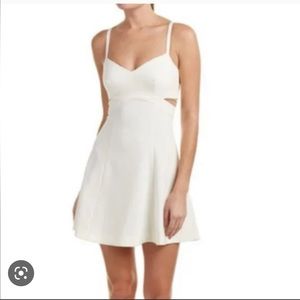 Cute White Likely Dress with Side Cutouts